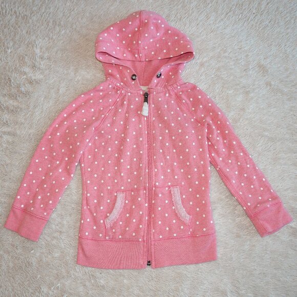 Girls Size XS 4/5 Cherokee Pink Polka Dot Jacket - Picture 1 of 3